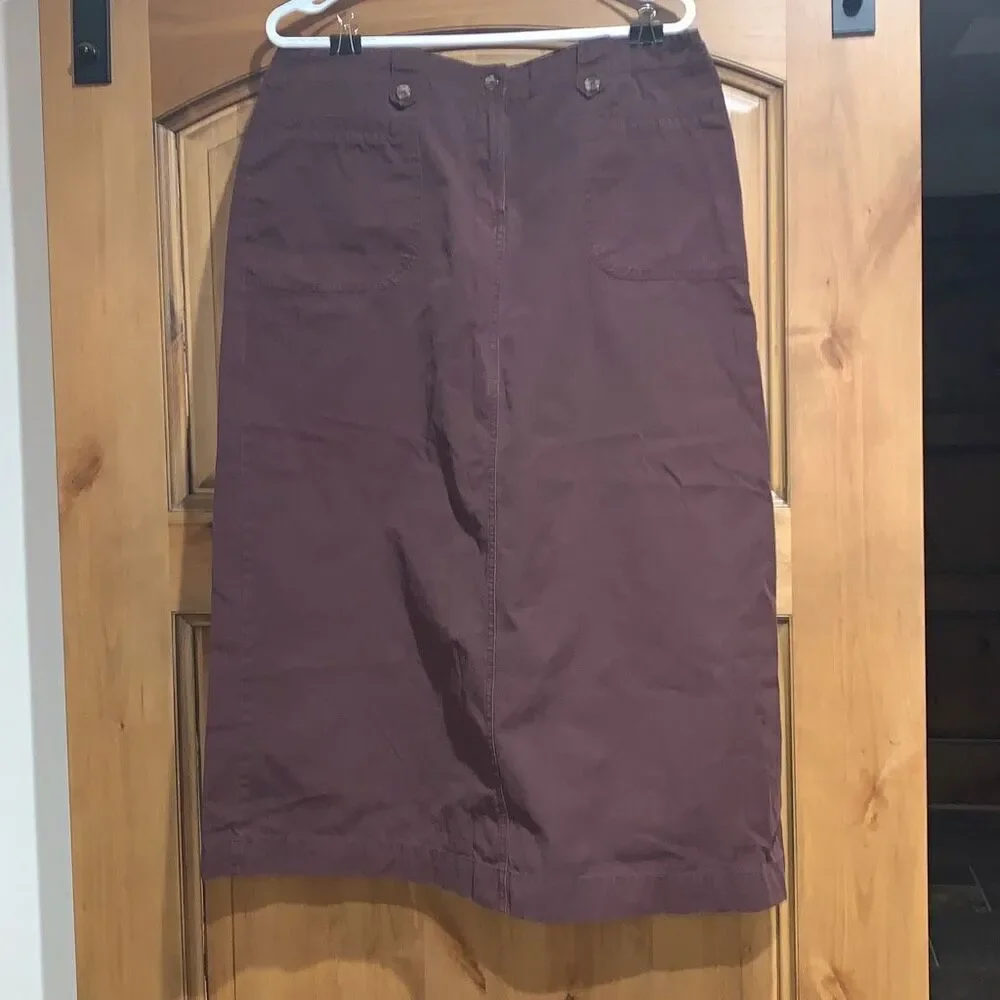 Vintage White Stag Brown‎ Khaki Maxi Skirt Size 16